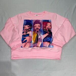 Digiprint Apparel Pink Anime Girl Graphic Sweatshirt Kids Size 120 (S) Crewneck